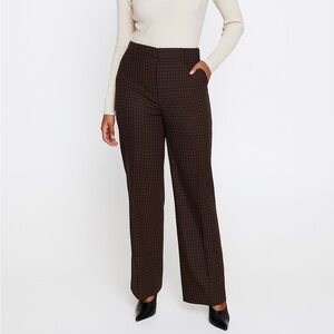 Marc Jacobs Dark Check Pleated Wool Trouser Pants